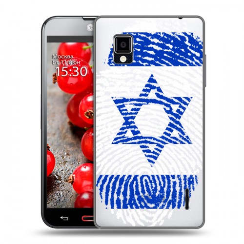 Дизайнерский пластиковый чехол для LG Optimus G Флаг Израиля