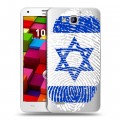 Дизайнерский пластиковый чехол для Huawei Honor 3x Флаг Израиля