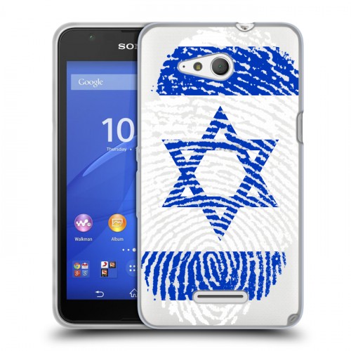 Дизайнерский пластиковый чехол для Sony Xperia E4g Флаг Израиля