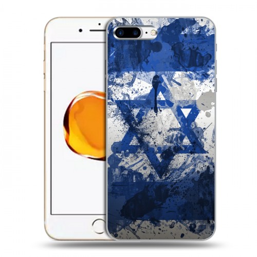 Дизайнерский силиконовый чехол для Iphone 7 Plus / 8 Plus Флаг Израиля