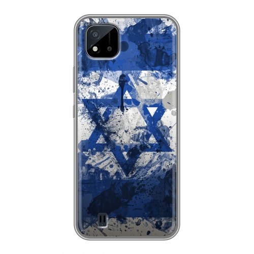 Дизайнерский силиконовый с усиленными углами чехол для Realme C20 Флаг Израиля