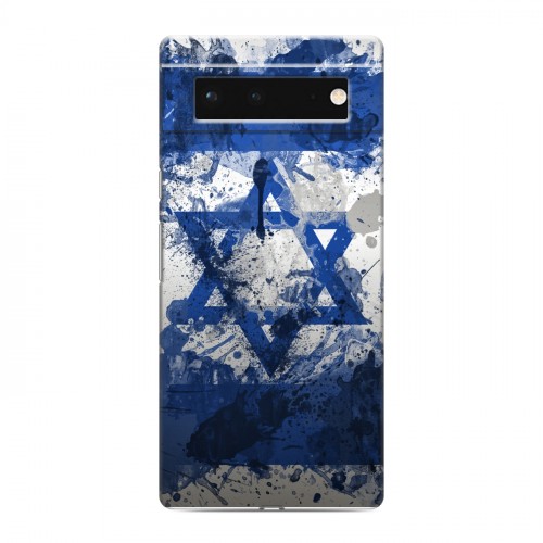 Дизайнерский силиконовый с усиленными углами чехол для Google Pixel 6 Флаг Израиля