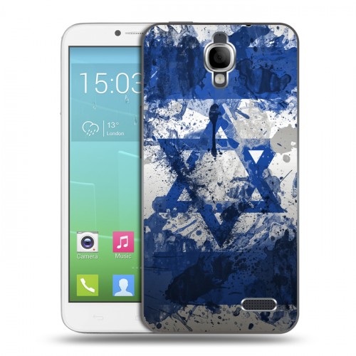 Дизайнерский силиконовый чехол для Alcatel One Touch Idol Флаг Израиля