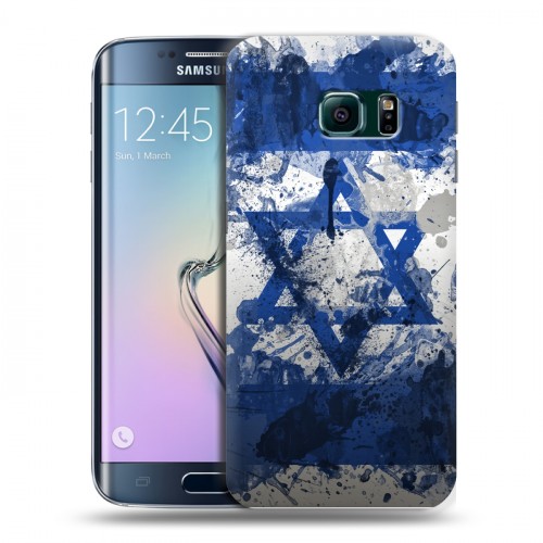 Дизайнерский пластиковый чехол для Samsung Galaxy S6 Edge Флаг Израиля