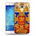 Дизайнерский пластиковый чехол для Samsung Galaxy A8 Российский флаг