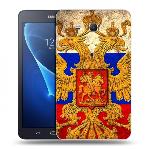Дизайнерский силиконовый чехол для Samsung Galaxy Tab A 7 (2016) Российский флаг