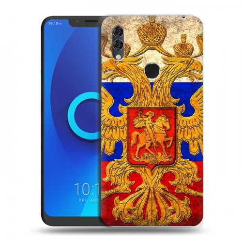 Дизайнерский силиконовый чехол для Alcatel 5V Российский флаг