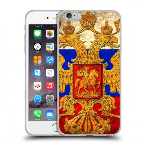 Дизайнерский силиконовый чехол для Iphone 6 Plus/6s Plus Российский флаг