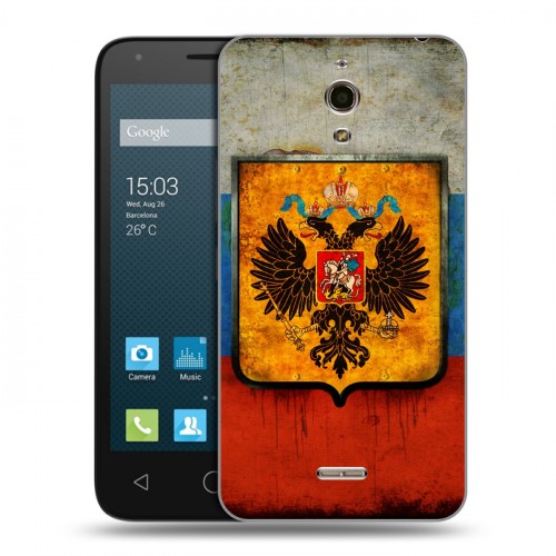 Дизайнерский силиконовый чехол для Alcatel One Touch Pixi 4 (6) Российский флаг