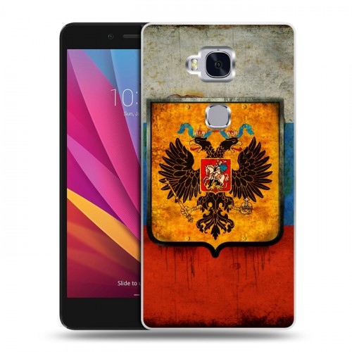 Дизайнерский силиконовый чехол для Huawei Honor 5X Российский флаг