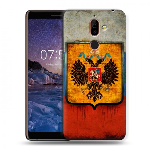 Дизайнерский пластиковый чехол для Nokia 7 Plus Российский флаг