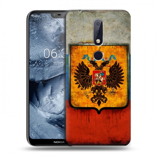 Дизайнерский пластиковый чехол для Nokia 6.1 Plus Российский флаг