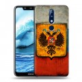 Дизайнерский силиконовый чехол для Nokia 5.1 Plus Российский флаг