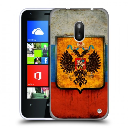 Дизайнерский пластиковый чехол для Nokia Lumia 620 Российский флаг