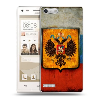 Дизайнерский силиконовый чехол для Huawei Ascend G6 Российский флаг (на заказ)