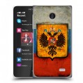 Дизайнерский пластиковый чехол для Nokia X Российский флаг