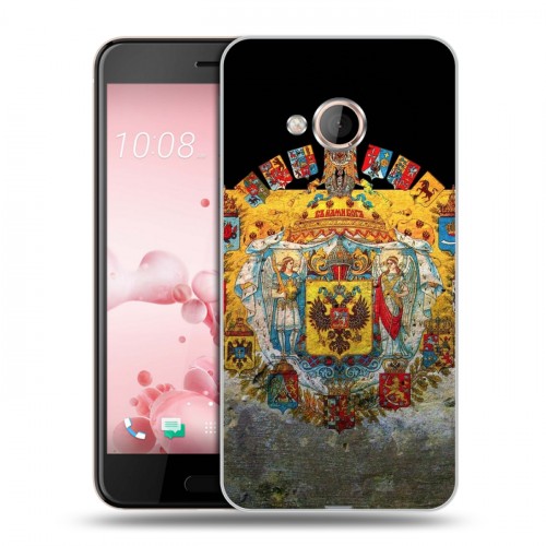 Дизайнерский пластиковый чехол для HTC U Play Российский флаг