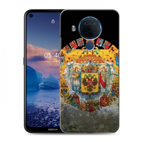 Дизайнерский силиконовый чехол для Nokia 5.4 Российский флаг