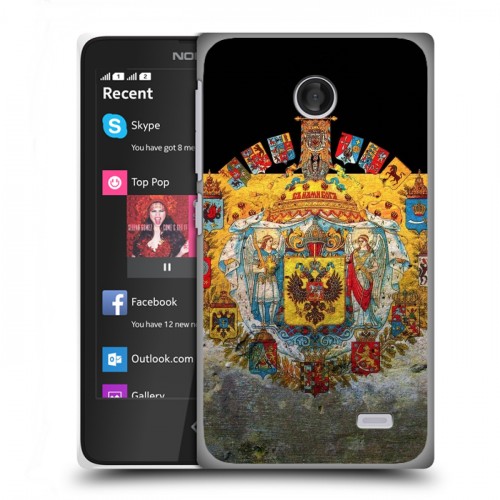 Дизайнерский пластиковый чехол для Nokia X Российский флаг