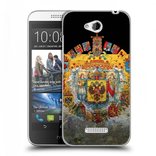 Дизайнерский пластиковый чехол для HTC Desire 616 Российский флаг