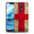 Дизайнерский пластиковый чехол для Nokia 5.1 Plus Флаг Грузии