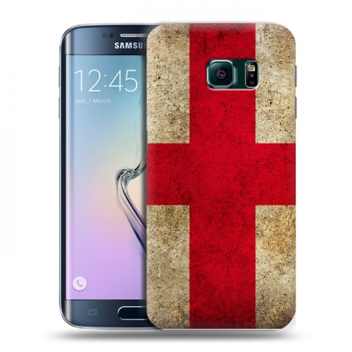 Дизайнерский пластиковый чехол для Samsung Galaxy S6 Edge Флаг Грузии