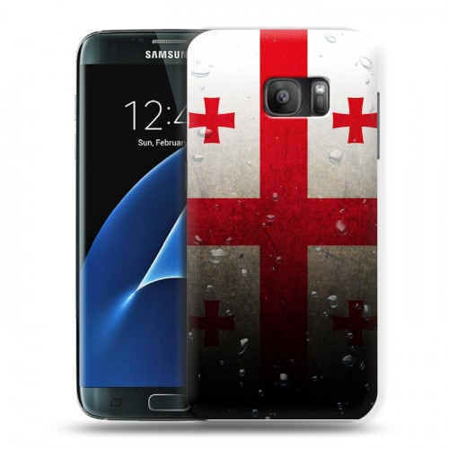 Дизайнерский силиконовый с усиленными углами чехол для Samsung Galaxy S7 Флаг Грузии