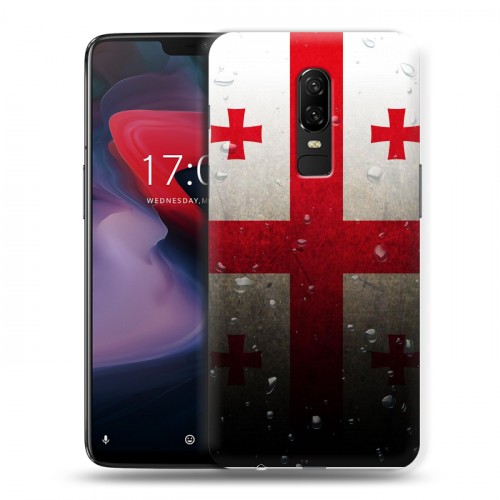 Дизайнерский пластиковый чехол для OnePlus 6 Флаг Грузии