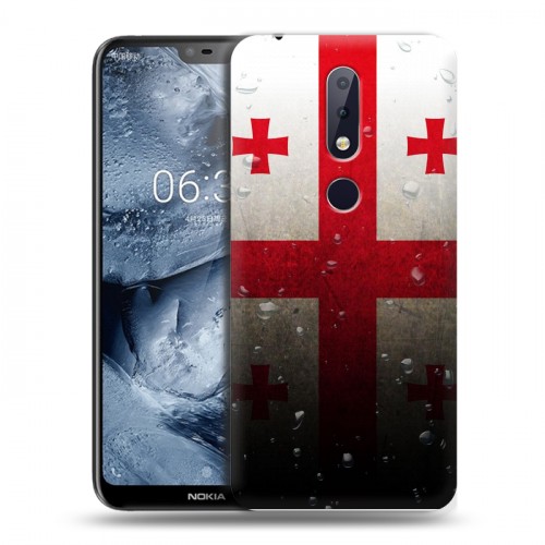 Дизайнерский силиконовый чехол для Nokia 6.1 Plus Флаг Грузии