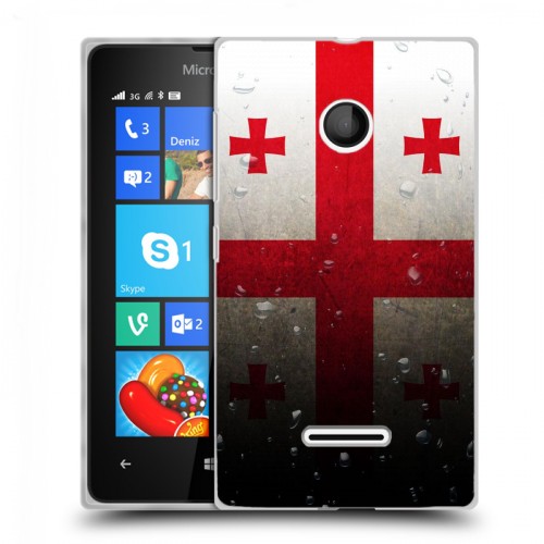 Дизайнерский пластиковый чехол для Microsoft Lumia 435 Флаг Грузии