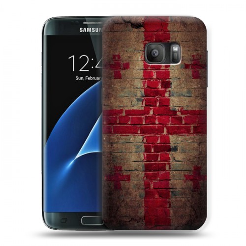 Дизайнерский силиконовый с усиленными углами чехол для Samsung Galaxy S7 Флаг Грузии