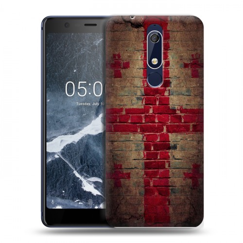 Дизайнерский пластиковый чехол для Nokia 5.1 Флаг Грузии