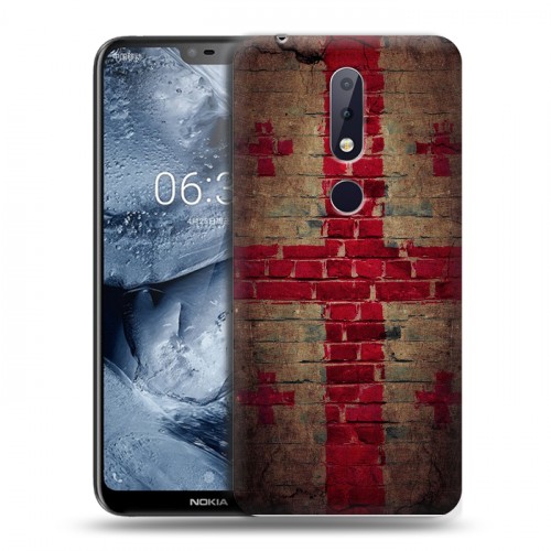 Дизайнерский пластиковый чехол для Nokia 6.1 Plus Флаг Грузии