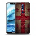 Дизайнерский пластиковый чехол для Nokia 5.1 Plus Флаг Грузии