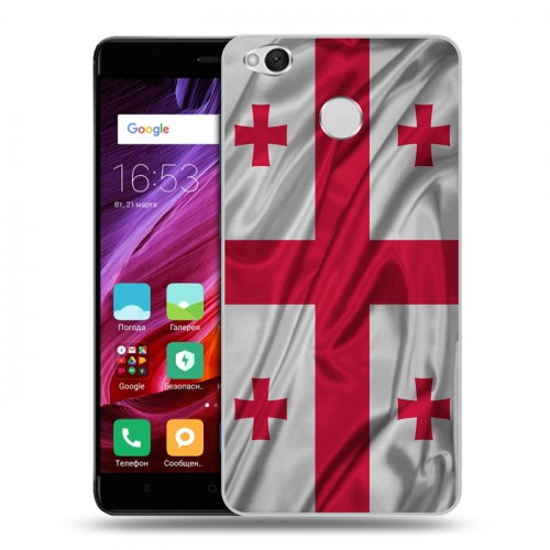 Дизайнерский силиконовый с усиленными углами чехол для Xiaomi RedMi 4X Флаг Грузии