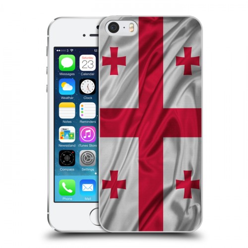 Дизайнерский пластиковый чехол для Iphone 5s Флаг Грузии