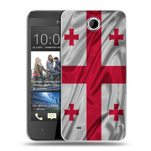 Дизайнерский силиконовый чехол для HTC Desire 300 Флаг Грузии