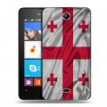 Дизайнерский силиконовый чехол для Microsoft Lumia 430 Dual SIM Флаг Грузии