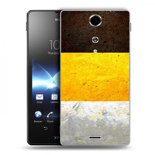 Дизайнерский пластиковый чехол для Sony Xperia TX Российский флаг