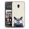 Дизайнерский пластиковый чехол для HTC Desire 700 Кошки