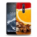 Дизайнерский пластиковый чехол для Nokia 5.1 Апельсины