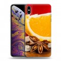 Дизайнерский силиконовый чехол для Iphone Xs Max Апельсины