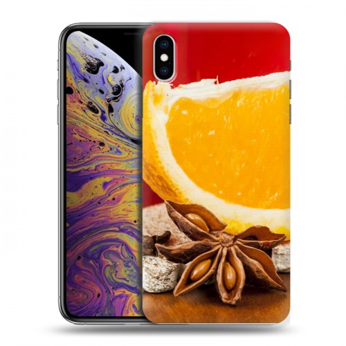 Дизайнерский силиконовый чехол для Iphone Xs Max Апельсины