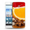 Дизайнерский пластиковый чехол для Huawei Ascend D2 Апельсины