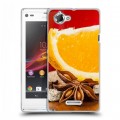 Дизайнерский пластиковый чехол для Sony Xperia L Апельсины