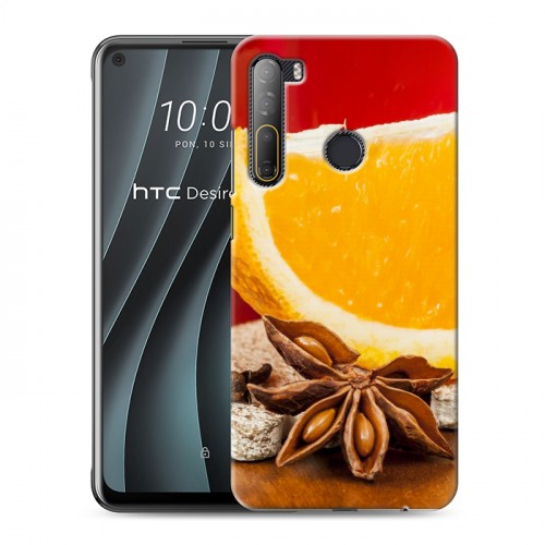 Дизайнерский силиконовый чехол для HTC Desire 20 Pro Апельсины