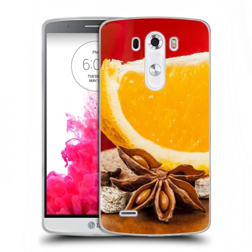 Дизайнерский пластиковый чехол для LG G3 (Dual-LTE) Апельсины