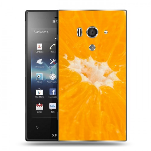 Дизайнерский пластиковый чехол для Sony Xperia acro S Апельсины