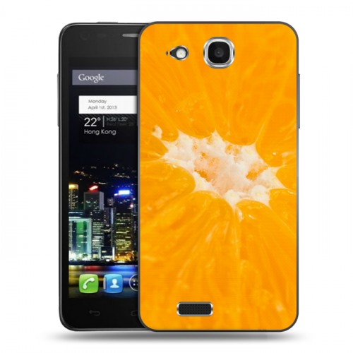 Дизайнерский пластиковый чехол для Alcatel One Touch Idol Ultra Апельсины
