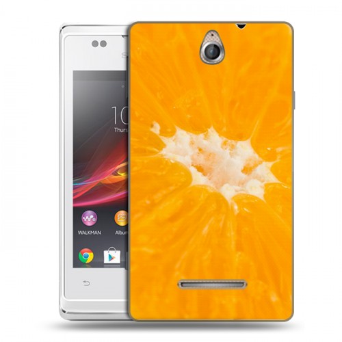 Дизайнерский пластиковый чехол для Sony Xperia E Апельсины